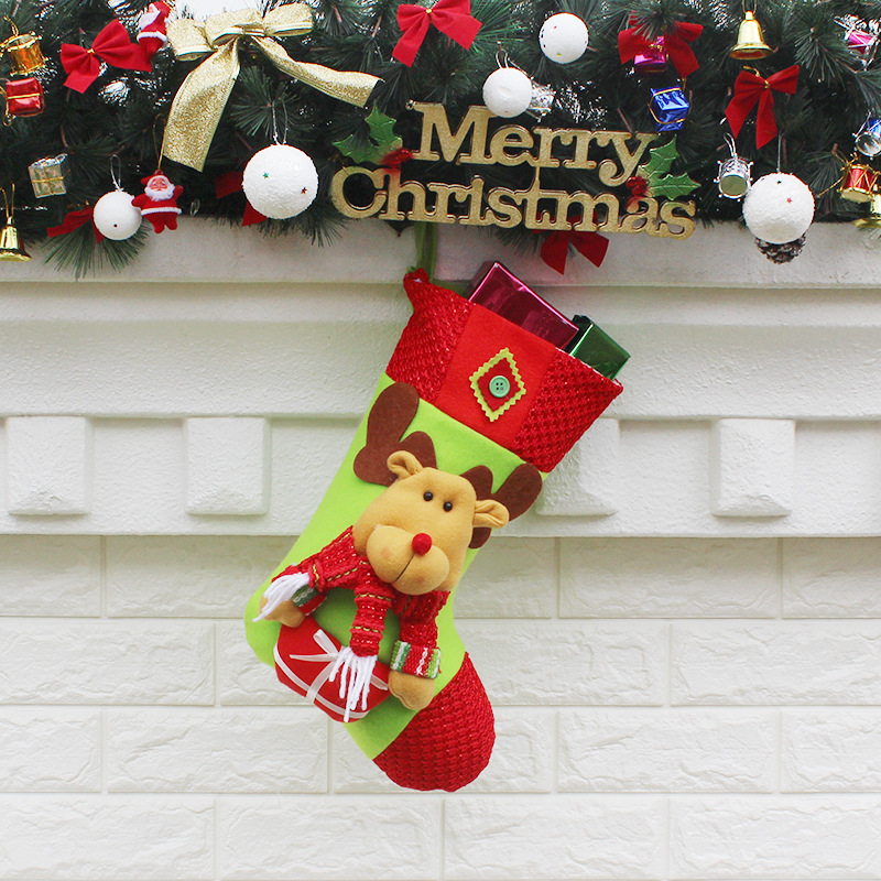 Christmas Gift Bags Stocking Christmas Decorations Santa Claus Ornaments Socks Christmas Stockings